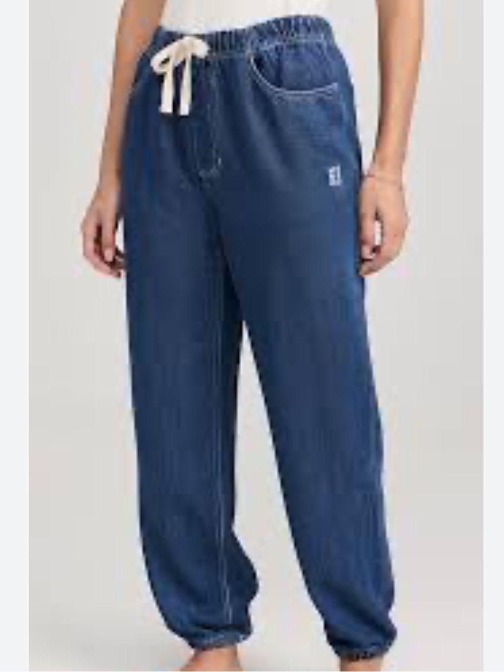MONROW Soft Denim Sweatpants Joggers Medium Wash Size Small